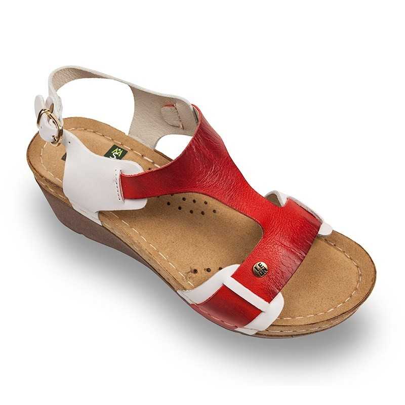Sandale dama alb rosu 1010 - 1