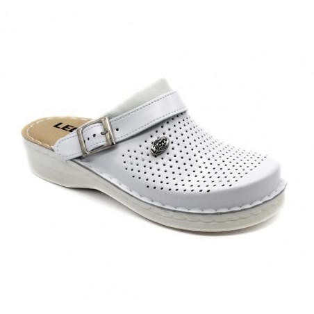 Saboti medicali Leon 202 alb perforat - unisex