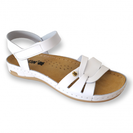 Sandale Leon 961 alb - dama