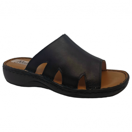 Papuci medicali Medi+ 5520 negru pt picior lat - dama