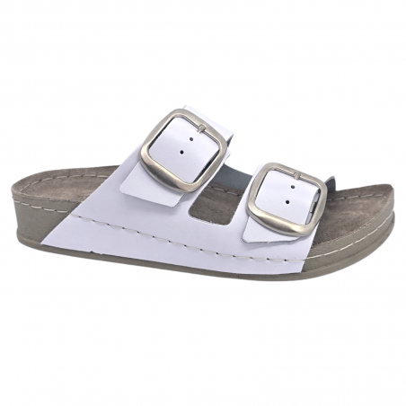 Papuci Doss 298 alb - dama